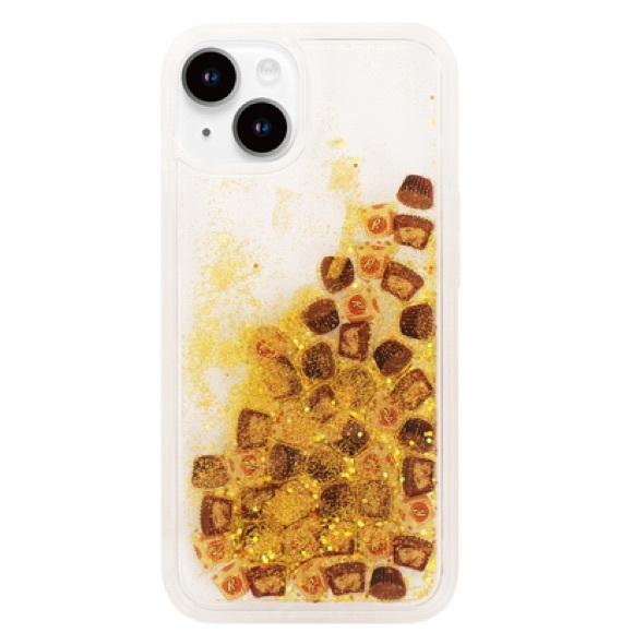 Licensed REESE'S Peanut Butter Cups Liquid Candy Glitter iPhone 15 Hard Case - Picture 5 of 5